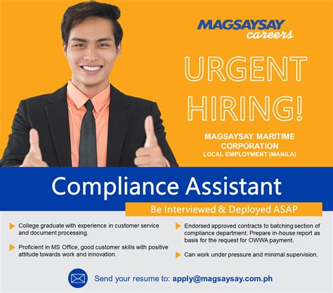 magsaysay job hiring|Magsaysay Careers (@MagsaysayCareer) / Twitter.